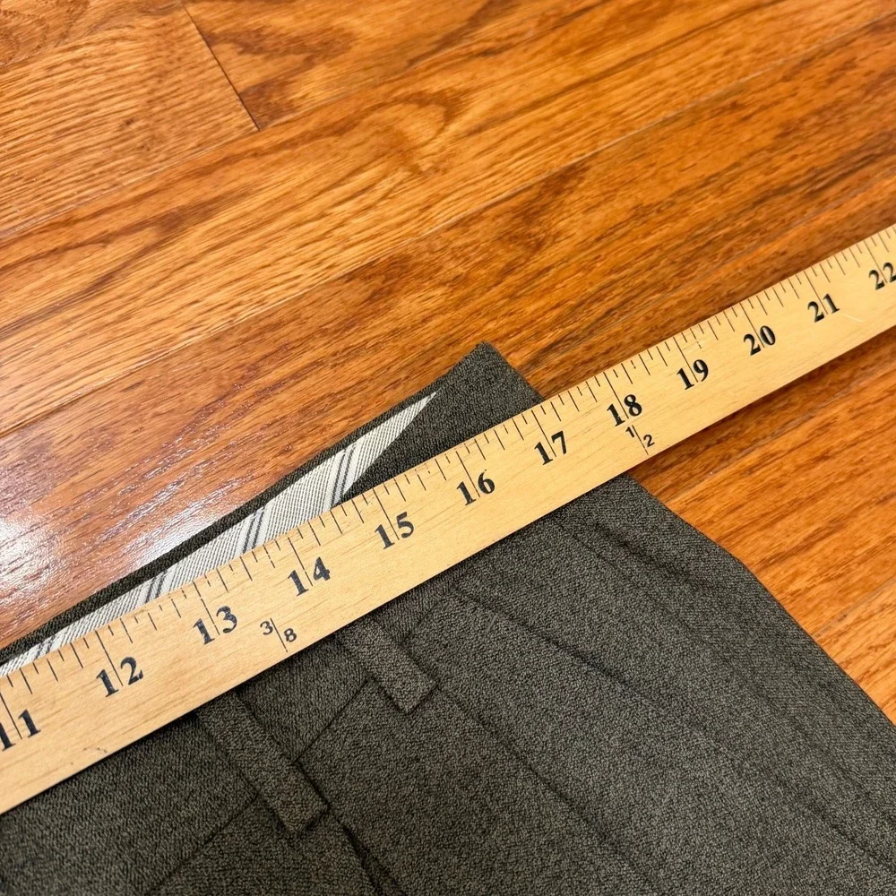 Ermenegildo Zegna Soft Wool Pleated Pants Fits Mens 34x30 Green Cuffed *READ